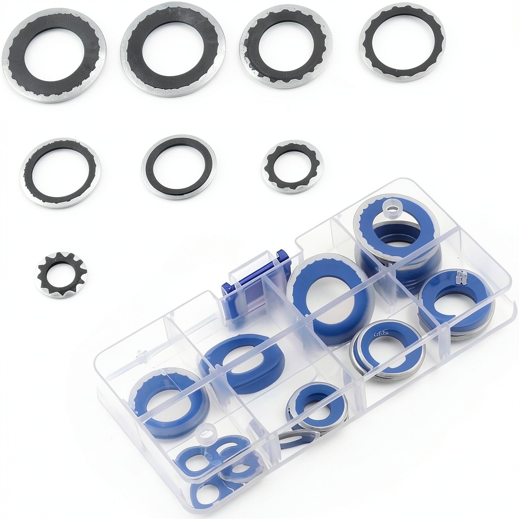 Installing Eratus compressor gasket on a vehicle engine