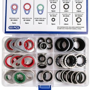 MUQIDA A/C Compressor Gasket Seals Metal Rubber-0