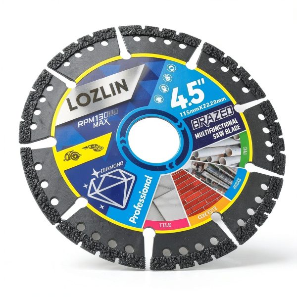 Diamond 4.5" 3-Pack Saw Blade LOZLIN Heavy Duty Angle Grinder Discs-4