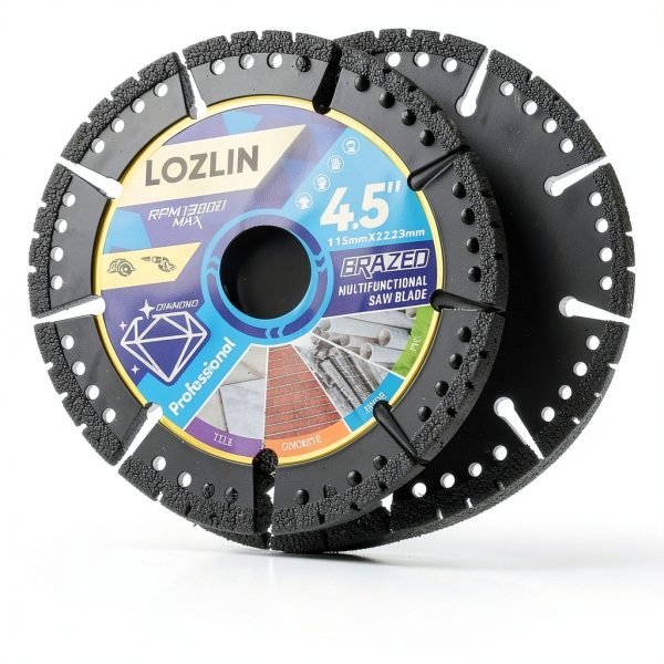 Diamond 4.5" 3-Pack Saw Blade LOZLIN Heavy Duty Angle Grinder Discs-5