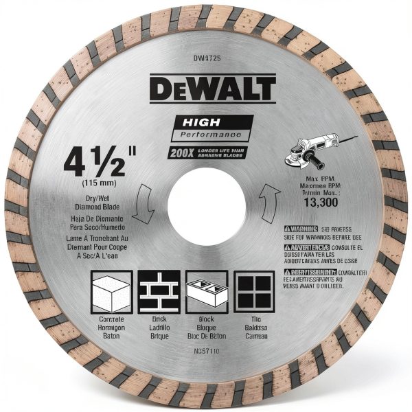DEWALT Diamond Blade for Masonry Cutting 7/8-Inch Arbor Continuous Rim-0