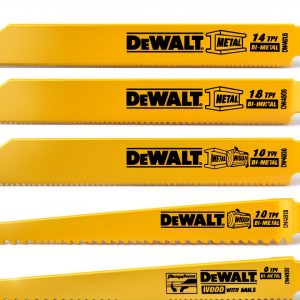 DEWALT Reciprocating Saw Blade Set DW4856 6-Piece Metal Blades Yellow-0