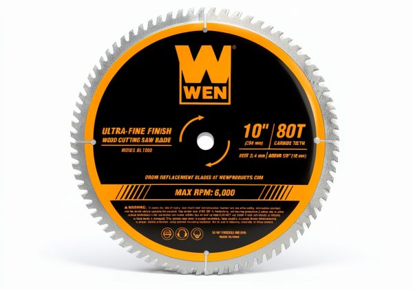 WEN 10-Inch Carbide-Tipped Saw Blade Ultra-Fine Finish 1/10-Inch Kerf-0