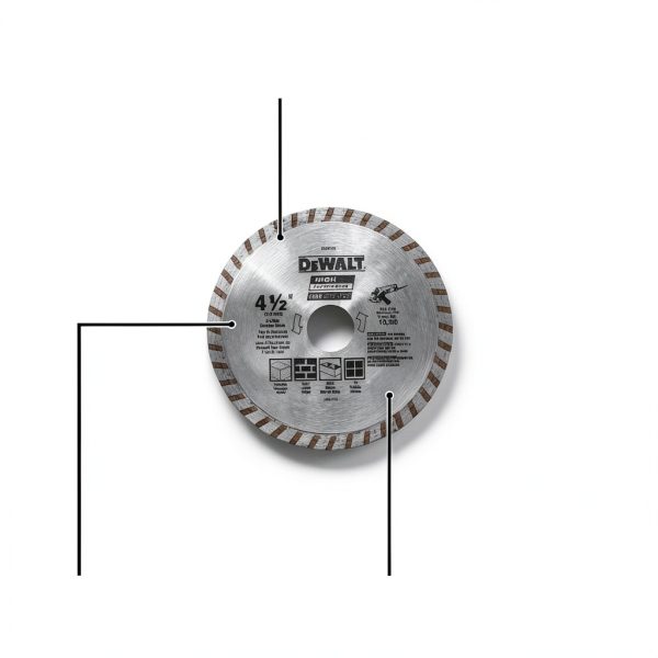 DEWALT Diamond Blade for Masonry Cutting 7/8-Inch Arbor Continuous Rim-2